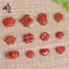 Cinzábrio cru joias DIY Vermilion acessórios genuínos alta qualidade pulseira de tornozeleira trançada com corda vermelha contas de areia vermelha