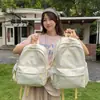 Mochila macia com gradiente estrelado amarelo limão, tema floresta, para meninas e estudantes, com sensação leve e arejada, doce e delicada, perfeita para viagens