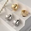 925 Agulha de Prata Plain Ring Brincos Exclusivo Distintivo Recessed Design Ear Ring Niche Advanced Sense Cold Style Novos Brincos
