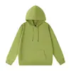 Sudadera con capucha y pantalón de chándal de rizo grueso de peso pesado 350G, color liso, para hombre. Sudadera con capucha retro americana de moda en tonos tierra para mujer.