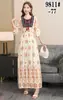 Vestido Corto de Algodón Seda Floral de Manga Corta, Vestido de Verano Simia para Viaje Vacacional, Vestido de Playa Tailandés, Estilo Étnico