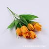 Venta al por mayor de fábrica 7 pequeños ramos de tulipanes ingeniería de jardines bienes raíces jardinería decoración flores falsas exhibición para el hogar flores de seda