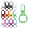 Hebilla de puerta de pintura de color, hebilla de metal para perro, accesorios de bricolaje, hebilla de puerta en forma de U, llavero giratorio, colgante de bolso de aleación