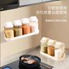 Estuche de Condimentos con Estante de Almacenamiento Colgable en Pared Encimera Cocina Integrado Multiceldas Frasco de Polvo para Barbacoa al Aire Libre