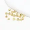Accesorios de Cierre para Joyería DIY de Oro Real de 18K que Conservan el Color, Cierre Final para Pulseras de Cuentas y Collares, Cierre de Olla a Presión, Cierre de Posicionamiento