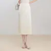 Saia Elegante e Versátil de Moda Justa ao Corpo para Mulheres, Novo Estilo Verão 2026, Saia Reta Midi Slim Fit com Fenda