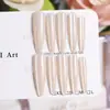 Unhas Vestíveis Artesanais Populares de Primavera e Verão, Unhas de Manicure Olho de Gato com Ponta de Cão Fina de Alta Qualidade, Adesivos de Unha Lua Branca Frios