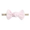Diadema infantil con lazo de punto con nudo europeo y americano, color liso, con diseño de gofre, accesorios para el cabello con borde cruzado 2526
