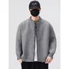 Cárdigan de Punto Falso de Dos Piezas para Hombre, Chaqueta Suéter Casual de Color Sólido Simple Versátil, Nuevo Estilo de Moda para Hombre Primavera y Otoño 2025