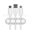 Venta Directa de Fábrica de Organizadores de Cables de Silicona sin Marcas, Clips de Almacenamiento para Cables de Datos de Teléfono Móvil y Cables de Auriculares, Herramienta de Gestión de Cables para Escritorio