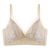 Oferta Especial Lencería para Mujer de Terciopelo Ultra-Delgada Estilo Francés con Copas Triangulares Encaje Puro Deseo Sexy Push-Up Inalámbrico Sujetador de Moda