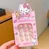 Adesivos de Unha Infantis Sanrio para Meninas, Arte de Unha Fofa e Divertida, Unhas Postiças para Estudantes, Unhas Doces, Unhas Vestíveis Infantis