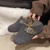 Zapatos de invierno para mujer de 5 cm de altura, engrosados y cálidos, con forro de felpa, diseño bidireccional y estilo de cobertura total, nuevo diseño inspirado en Birkenstock 2026