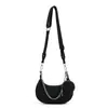 Bolsa Transversal Feminina, Bolsa de Ombro, Alça Larga de Corrente, Bolsa de Axila, Dois em Um, Versátil, Artística, Casual, Atacado Personalizado