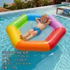Nueva Silla Flotante Inflable de Malla con Forma de Limón Amarillo Transfronteriza, Cama Flotante Inflable para Piscina, Flotador Hamaca