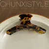 Pinza de garra de acetato serie oscura Pasador de cabeza de carey para mujer Pinza para el pelo de placa de gran temperamento Pinza de tiburón con estampado de leopardo mediano