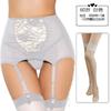 Phantom Export Lencería Sexy Europea y Americana Lencería Sexy de Encaje Cut Out Cintura Alta Liguero Set de Lencería Sexy Talla Grande