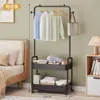 Simple tendedero todo en uno para uso doméstico, dormitorio, balcón y otros secado y almacenamiento de ropa móvil.