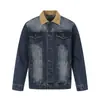 Chaqueta de trabajo retro de color bloqueado con solapa de estilo japonés de moda Rumeng para hombre, chaqueta casual vintage lavada de otoño para parejas