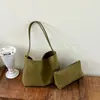 Bolsa feminina Shuai Mi Jia de grande capacidade 2026 outono nova moda bolsa de ombro cor sólida texturizada popular bolsa tote para o dia a dia