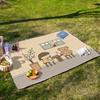 Tapete de Picnic de Oso Grueso de Dibujos Animados Impermeable a Prueba de Humedad Tapete Portátil para Piso Tienda Playa Parque Exterior Tapete para Camping