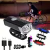 Luz delantera para bicicleta, luz trasera para bicicleta de montaña ...