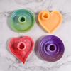 Zongbo DIY Porta-Velas Aromaterapia Gota de Cristal Porta-Velas Redondo Estéreo Amor Molde de Silicone Atacado