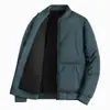 Jaqueta Masculina de Algodão Leve com Gola Baseball Outono Inverno Quente Tamanho Grande Casual Estilo Pai de Meia-Idade Roupa Exterior