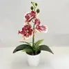 Flor Artificial Phalaenopsis 4 Flores Mesa de Escritório Ornamentos de Flor Artificial Sala de Estar Decoração de Casa Fotografia Flores Artificiais