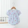 Mono de Encaje Delgado de Manga Corta de Verano para Bebés Niñas, Ropa para Gatear al Aire Libre, Mameluco, Ropa para Bebé Niña