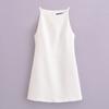 Vestido con falda y cuello de color liso, sin mangas y costuras, para mujer, de Amazon, verano 2024, E50025