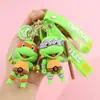 Llavero de Tortugas Ninja Mutantes Adolescentes Transfronterizo de Dibujos Animados Colgante de Bolsa de Silicona Llavero de Coche Máquina de Garra Pequeño Regalo
