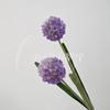 Simulación 2 cabezas bola de cebolla francesa diámetro 11cm bola de diente de león azul púrpura crisantemo decoración del hogar flor falsa comercio exterior