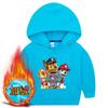 Suéter con capucha para niños y niñas, otoño e invierno, nuevo estilo occidental, abrigo grueso con forro polar para niños, top cálido de invierno para bebés