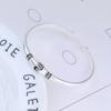 Pulsera de plata de ley s925, elegante pulsera de plata de ley con diseño de mano en mano, joyería vintage de plata de ley para mujer.