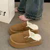 Pantuflas de exterior para mujer estilo Birkenstock con forro de polar, nuevo modelo otoño/invierno 06, de alta calidad y populares, con suela gruesa, que aumentan la altura y con diseño de punta cerrada