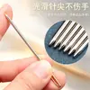 Directo del fabricante: Agujas grandes de ojo, con punta dorada y cabeza roma, a prueba de óxido, para coser con hilo grueso, agujas de acero en empaque de tubo transparente, para enhebrar listones y costura a mano