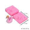 Molde de Silicone para Fazer Decoração de Bolo Fondant de Chocolate com Folha de Palmeira, Peça Cisne Flamingo de Casal DIY