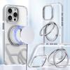Adecuado para Funda de Teléfono Móvil Apple 15Promax, Nueva Funda de Teléfono Móvil Transparente Bicolor con Soporte Giratorio 360 Anticaídas
