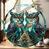 Serie Transfronteriza Creativa de Animales Pintados Estilo Bohemio Colgantes Redondos Acrílicos Decorativos Coloridos para Interior y Exterior