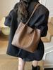 Bolsa Feminina Vintage de Outono de Grande Capacidade 2026 Nova Moda Bolsa de Ombro com Padrão Trançado Bolsa Tote para Escritório