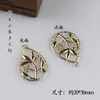 Acessórios DIY Feitos à Mão Liga de Liga de Cobre Eletroforese Conserva Cor Grampo de Cabelo Antigo Etiqueta de Joia Flor Porosa Conexão de Franja
