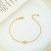 Pulsera Geométrica de Diseño Nicho de Moda con Zircón Acero de Titanio Lujo Ligero con Zircón Incrustado Pulsera Redonda de Acero de Titanio con Zircón