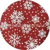 Tecido de linho colorido estampado floco de neve Artesanato de floco de neve de Natal pode ser estampado de acordo com o padrão da amostra