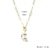 Collar con Letra Europea y Americana Transfronterizo Chapado en Oro Real Tendencia Hip-Hop Europeo y Americano Colgante de 26 Letras Inglesas al por Mayor