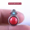 Nuevo Pulsera de Cuentas de Buda de Aleación de Dos Colores con Punto de Plata y Diamante de Xizang Pulsera de Bodhi Estrella y Luna Cabeza de Buda Vajra