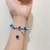 Pulsera Hinton Future Magic Color Mariposa Esmaltada para Mujer Diseño de Nicho Ins Nueva Moda Pulsera de Perlas Azul Marino