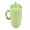Nuevo Vaso con Popote de Silicona, Vaso Portátil para Beber, Termo Mini con Popote para Niños, Vaso de Silicona para Niños de Acero Inoxidable