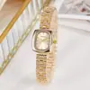 Moda Estilo Coreano Vintage Elegante Pequeño Dorado Reloj de Mujer Estilo Femenino Más Vendido Estudiante Nicho Reloj Dropshipping