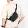 Riñonera Deportiva Transfronteriza Casual Simple Película de Cuero Bolso Cruzado de Hombro para Hombre Gran Capacidad Multicapa Portátil Bolso de Pecho